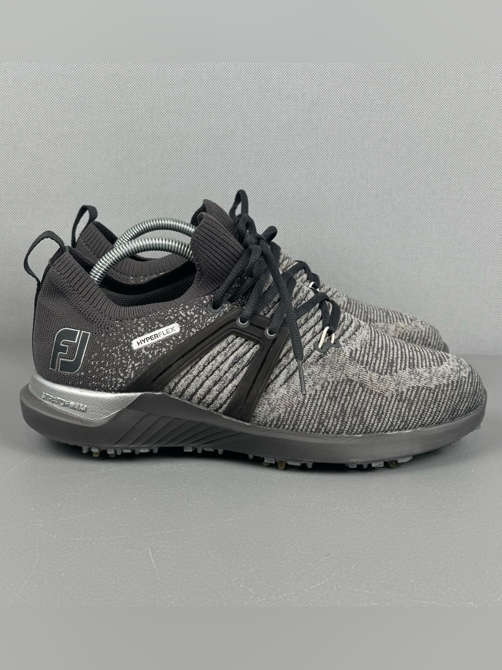 FootJoy Hyperflex Golf Shoes Mesh TPU Yarn Waterproof Men 9W Charcoal/Grey 51081